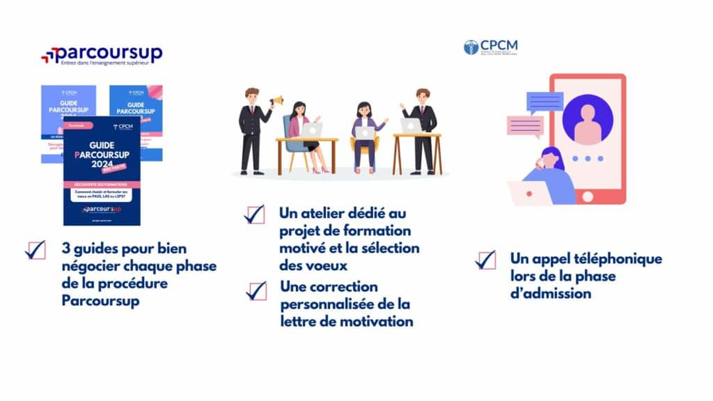 Découvrez le contenu de l'accompagnement Parcoursup proposé par la prépa santé CPCM : aide à la candidature, préparation personnalisée et conseils pour réussir votre orientation en PASS ou LAS.